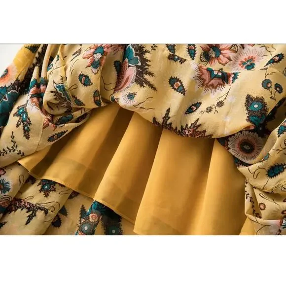 NWOT Ulla Johnson Maya Floral Waterlily Midi Dress size 12 - Picture 10 of 13